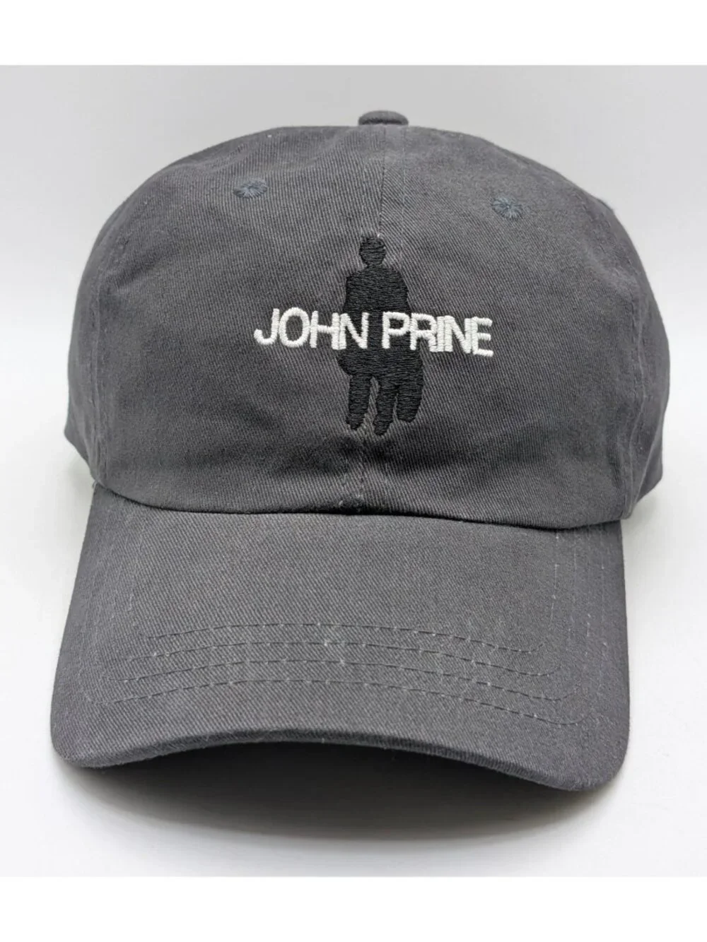 John Prine Cap Hat Country Folk Music Adjustable Strap Back Gray Unisex Musician